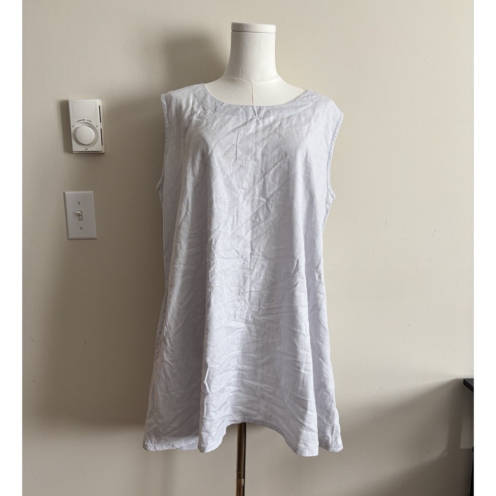 Windhorse Large XL Coastal Lagenlook Natural Fiber‎ Cotton Tunic Top Boho *Flaw
